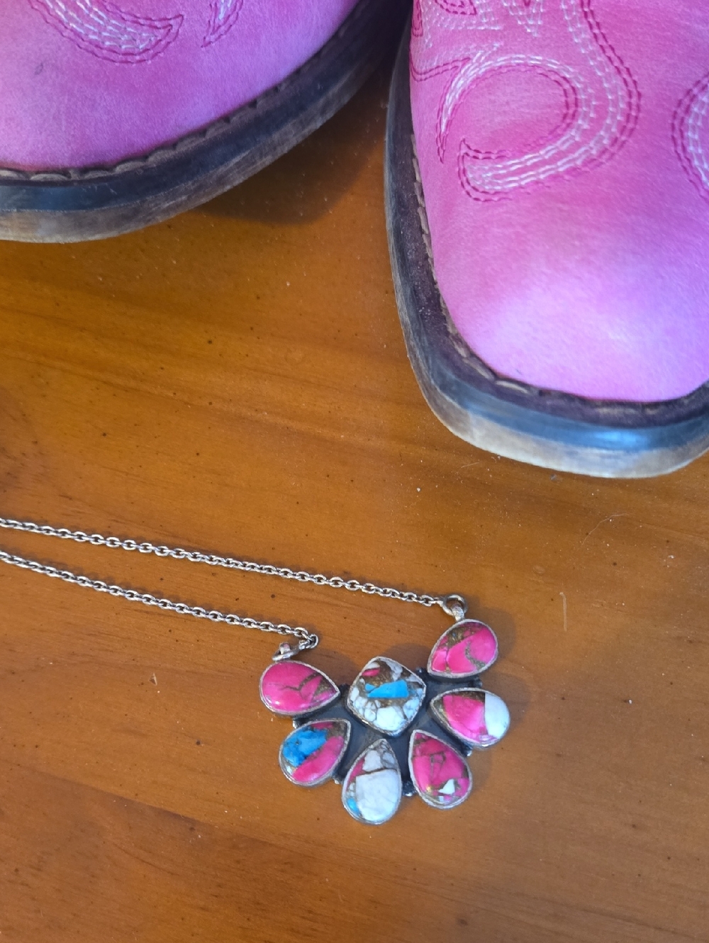 Cotton Candy Sterling 925 Silver Pendant Necklace - Picture 4 of 6